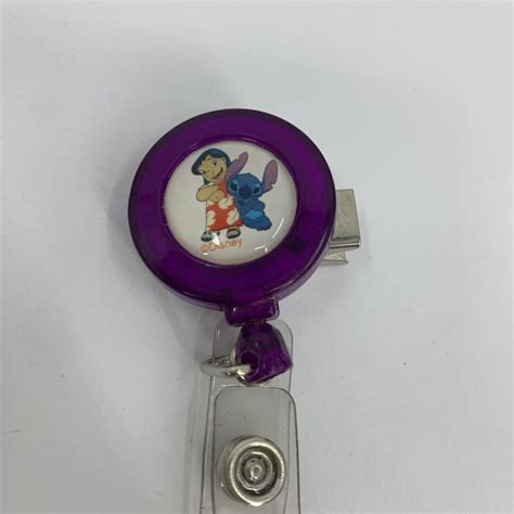 Disney Lilo And Stitch Retractable ID Card Badge Hold Gem