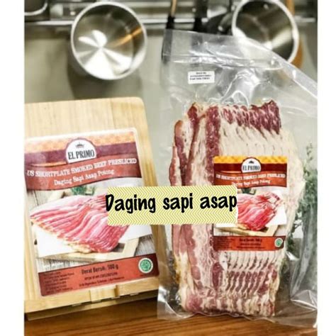 Jual Daging Asap El Primo Daging Sapi Asap Beef Bacon Slice Halal