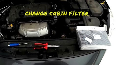 Peugeot How To Replace Cabin Filter Youtube