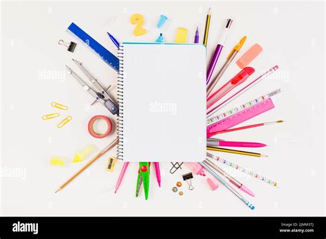 School Supplies Drawing Instruments Composition Stock Photo Alamy
