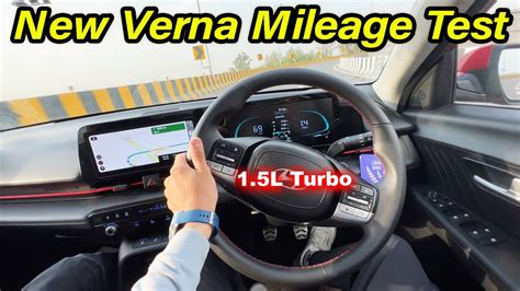 Hyundai Verna Turbo L Mileage Test L Kms L Aayush Ssm Youtube