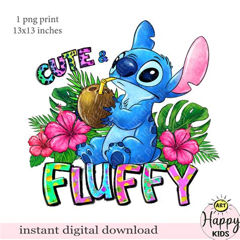 Stich Png Stitch Sublimation Design Instant Download Cute And Fluffy