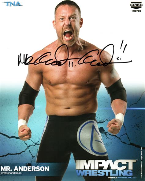 Mr Anderson Tna Impact Signed Promo Photo P 892