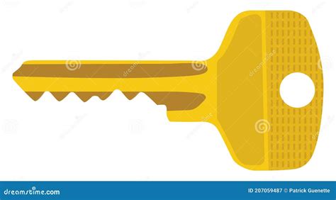 Key Yellow Illustration Vector Stock Vector Illustration Of Symbol