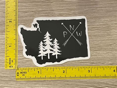 Pacific Northwest Sticker Pnw Sticker Washington State Etsy