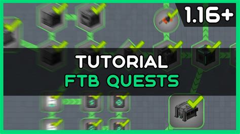 Ftb Quests Tutorial Minecraft 116 Youtube