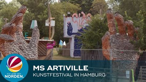 MS Artville Als Open Air Kunstgalerie Im Wilhelmsburger Uferpark YouTube