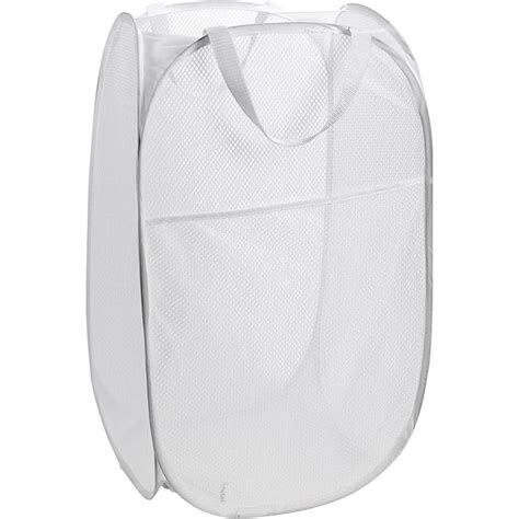 Mesh Popup Laundry Hamper Portable Handles Collapsible For Storage