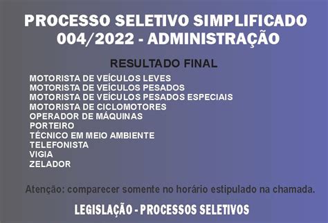 Processo Seletivo Prefeitura Municipal De Vespasiano