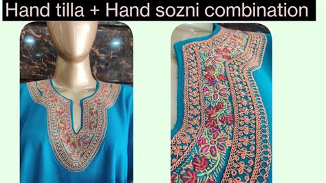 Hand Tilla Hand Sozni Work Combination Pherons YouTube