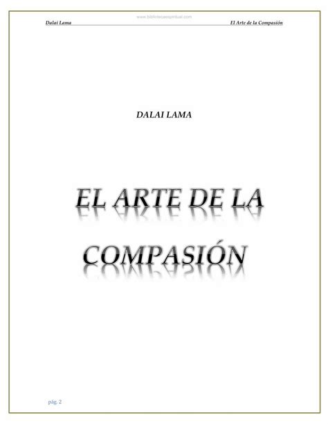 PDF EL ARTE DE LA COMPASI N Datelobueno Comdatelobueno Wp