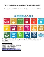 Sdg S Group Assignment Docx Faculty Of Engineering Technology And