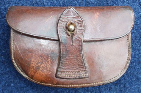 Ww1 British Officers Webley Leather Ammunition Pouch In Firearm Accessories