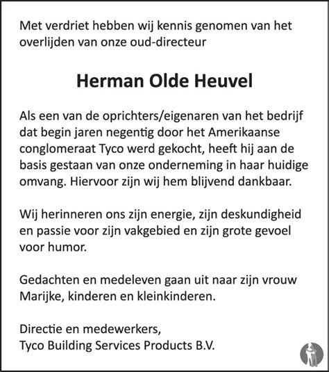 Hermannus Marinus Johannes Herman Olde Heuvel 10 12 2019