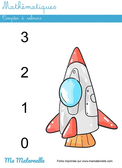 Mathématiques compter à rebours Ma Maternelle