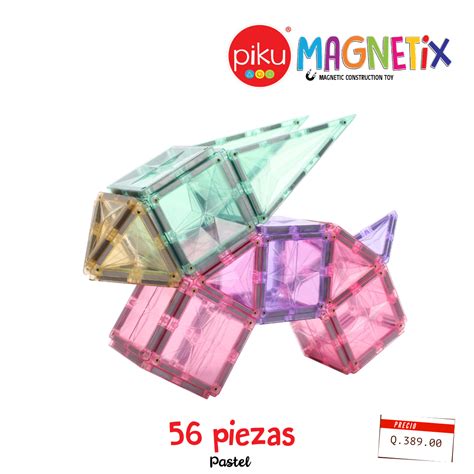 Piku Magnetix 56 Piezas Pastel Piku Kids