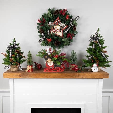 11.5" Santa Claus "Merry Christmas" Sleigh Decoration | Christmas Central