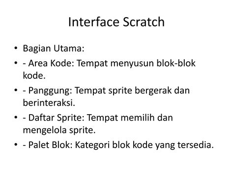 Pengenalan Pemrograman Scratch Untuk Anak Sd Ppt