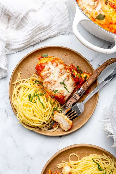 Easy Baked Chicken Marinara Fed And Fit