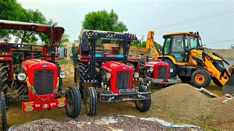 Jcb 3DX Eco Excellence Backhoe Machine Loadind Sand In 3 Massey