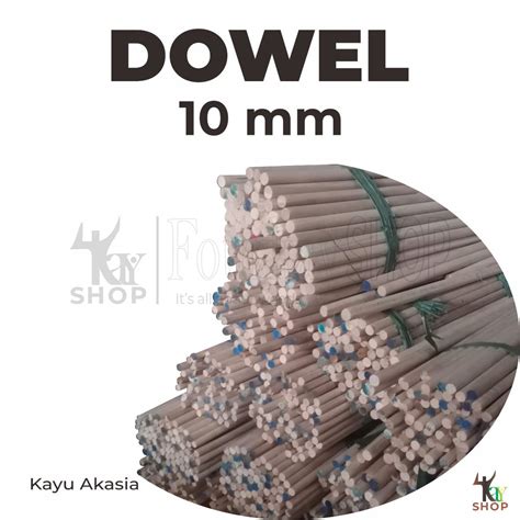 Kayu Acaciapine Wood Dowel Diameter 1cm Length 50cm Wooden Stick