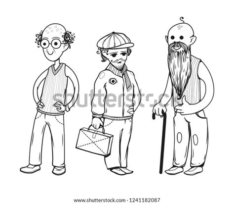 Nice Illustration Old Man Happy Grandfathers Stock Vector Royalty Free