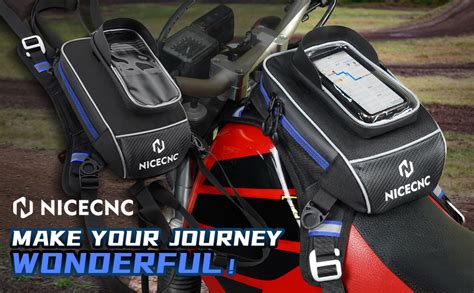 Nicecnc Motorcycle Gas Tank Bag With Detachable Base