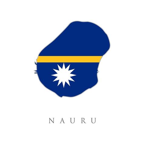 Mapa Nacional De Nauru Con Ilustraci N De Bandera Mapa Nacional De