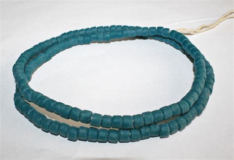 African Beads Ghana Krobo Recycled Glass 4 To 5 Mm Teal African Beads