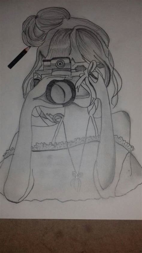 Camera Girl Drawing by Matina Desouza | Saatchi Art