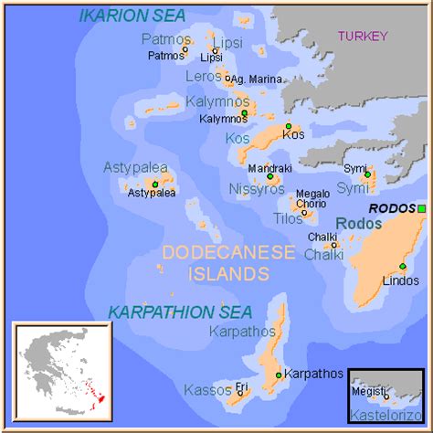 Grecia Greece Mapa De Las Islas Del Dodecaneso Islas Griegas Grecia