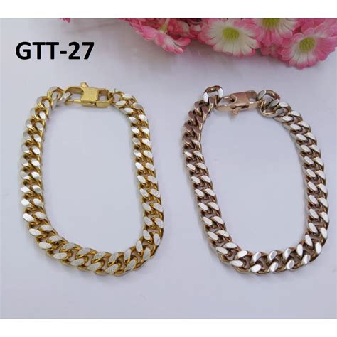 Jual GELANG TITANIUM RANTAI EMAS GOLD POLOS TERMURAH DUNIA GELANG