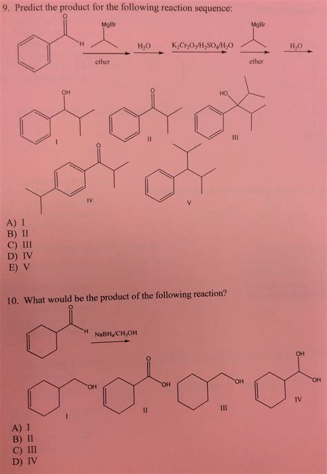 Solved Predict The Product For The Following Reaction Chegg