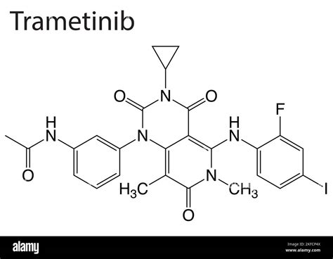 A Vector Illustration Of The Chemical Structure Or Molecules Of Anticancer Drugs Stock Vector