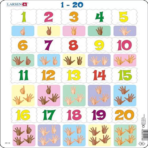 larsen counting  twenty  piece childrens educational jigsaw