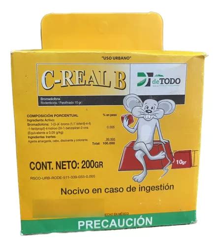 C Real B 200 Gr Raticida Cubo 10gr Meses Sin Interés