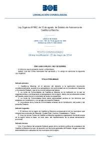 Estatuto Autonomia Clm Docsity