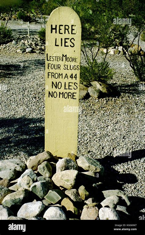 boot hill cemetery tombstone Stock Photo - Alamy