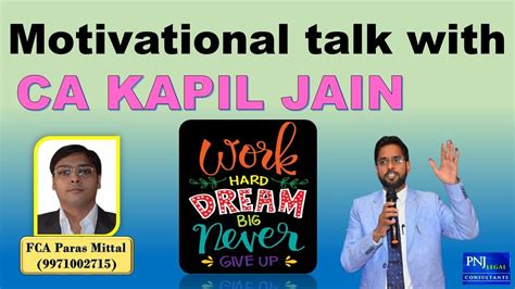 Motivational Talk For Journey Of Ca Kapil Jain With Ca Paras Mittal