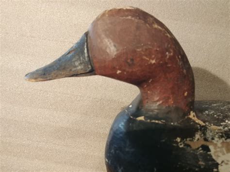 Vintage Hollow Carved Redhead Duck Decoy Ebay