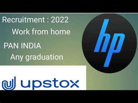 HP Recruitment 2022 Upstox Recruitment 2022 Work From Home Jobs Any