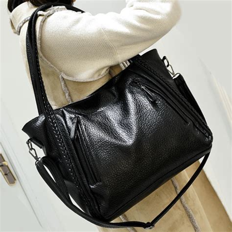 Large Black Leather Handbags