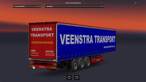 TRAILER PACTON FROM VEENSTRA TRANSPORT HEEG FOR ETS2 Euro Truck