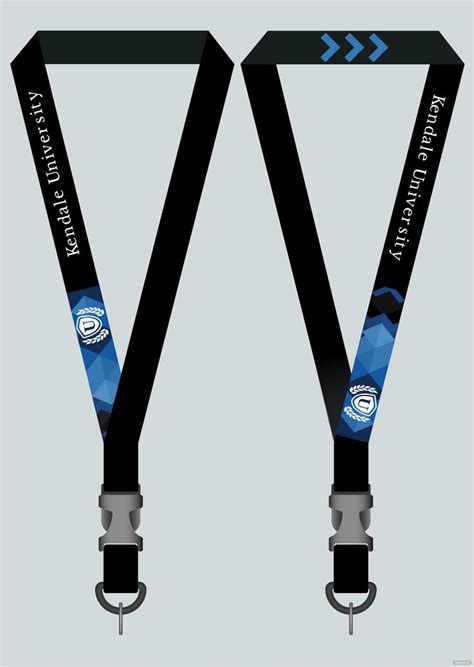 Free Blank Lanyard Template EPS Illustrator PSD PNG SVG