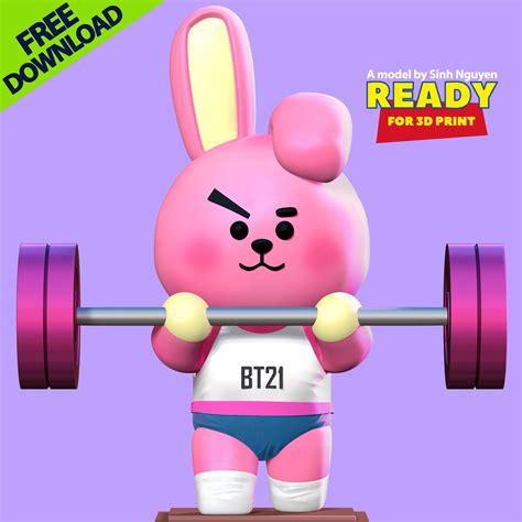 Cooky - BT21 Fanart free 3D model 3D printable | CGTrader