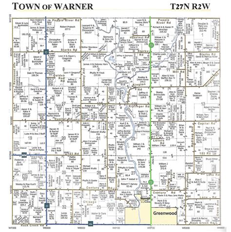 Plat Book Maps Town Of Warner Clark County Wisconsin