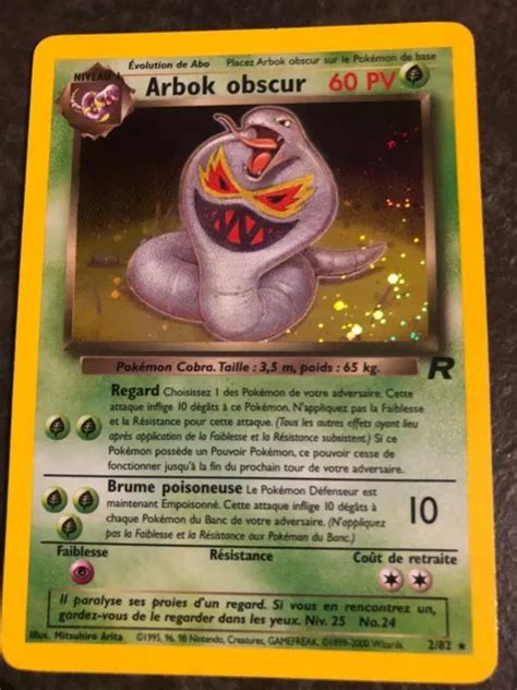 Carte Pok Mon Arbok Obscur Holo Set Team Rocket Fra Exc Eur