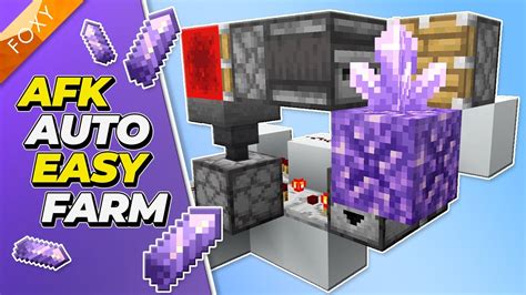 Amethyst Shard Farm Bedrock Edition Tutorial Mcpe Youtube