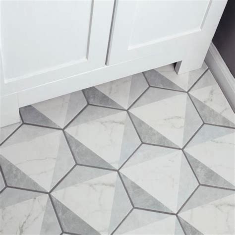 Merola Tile Classico Carrara Hexagon Peak In X In Porcelain Floor