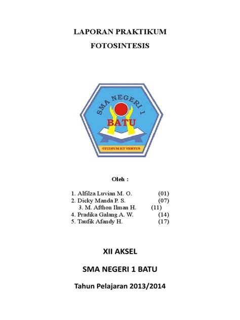 Contoh Laporan Praktikum Fotosintesis Pdf